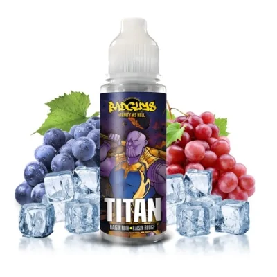 Titan 0mg 100ml - Bad Guys - Shortfill 0mgEin Duett aus roten und schwarzen Trauben, begleitet von einem Hauch Frische für einen intensiven Geschmack.Marke Bad GuysLand FrankreichGeschmack Fruchtig &amp; FrischPG/VG-Verhältnis 50/50Verpackung PE-Flasche 120ml mit kindersicherem VerschlussInhalt 100mlNikotindosierung 0mgTitan 0mg 100ml - Bad Guys - Shortfill 0mg16583Bad Guys Liquids - Premium FR13,70 CHFsmoke-shop.ch13,70 CHF