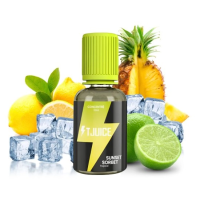 Sunset Sorbe - Aroma - High Voltage 30ml von T-Juice GB (DIY)Lieferumfang: 1x Sunset Sorbe - Aroma - High Voltage 30ml von T-Juice GB (DIY)Geschmack: Ein vibrierendes Duo aus gelber Zitrone und Limette, begleitet von der duftenden Süße der Ananas. Das Ganze wird durch ein eiskaltes Sorbet verfeinert, für ein frisches und exotisches Dampfen.Aroma nicht Pur dampfen!Marke T-JuiceLand GroßbritannienGeschmack Drink &amp; FruchtigVerpackung PE-Flasche 30ml mit kindersicherem VerschlussInhalt 30mlSteep Time 3 WochenEmpfohlene Dosierung 10%-15%.16599t-juice logo14,90 CHFsmoke-shop.ch14,90 CHF