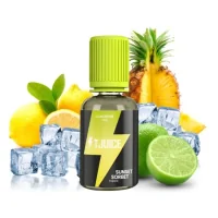 Sunset Sorbe - Aroma - High Voltage 30ml von T-Juice GB (DIY)Lieferumfang: 1x Sunset Sorbe - Aroma - High Voltage 30ml von T-Juice GB (DIY)Geschmack: Ein vibrierendes Duo aus gelber Zitrone und Limette, begleitet von der duftenden Süße der Ananas. Das Ganze wird durch ein eiskaltes Sorbet verfeinert, für ein frisches und exotisches Dampfen.Aroma nicht Pur dampfen!Marke T-JuiceLand GroßbritannienGeschmack Drink &amp; FruchtigVerpackung PE-Flasche 30ml mit kindersicherem VerschlussInhalt 30mlSteep Time 3 WochenEmpfohlene Dosierung 10%-15%.16599t-juice logo8,10 CHFsmoke-shop.ch8,10 CHF