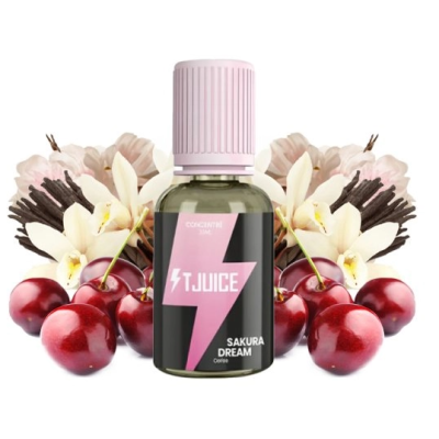 Sakura Dream - Aroma - High Voltage 30ml von T-Juice GB (DIY)Lieferumfang: 1x Sakura Dream - Aroma - High Voltage 30ml von T-Juice GB (DIY)Geschmack: Eine zarte und wohlschmeckende japanische Kirsche, die an die Süße von Kirschblüten erinnert. Subtile Vanillenoten runden dieses raffinierte und bezaubernde Erlebnis ab.Aroma nicht Pur dampfen!Marke T-JuiceLand GroßbritannienGeschmack Drink &amp; FruchtigVerpackung PE-Flasche 30ml mit kindersicherem VerschlussInhalt 30mlSteep Time 3 WochenEmpfohlene Dosierung 10%-15%.16600t-juice logo11,50 CHFsmoke-shop.ch11,50 CHF