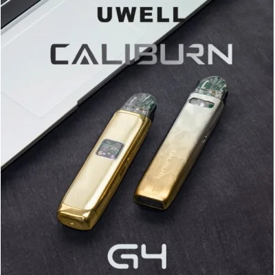 Pod Caliburn G4 - Uwell - 1300 mAh - USB C - vers. FarbenDer Caliburn G4, das neueste Mitglied der Caliburn G Pod-Familie, setzt den Erfolg seiner Vorgänger fort und führt gleichzeitig mehrere bedeutende Neuerungen ein.Eingebauter 1300mAh-Akku, der sich über USB-C schnell aufladen lässt.Einstellbare Leistung von 5 bis 35 Watt.Fassungsvermögen von 3ml und Befüllung von der Seite.U²-Technologie gegen Auslaufen und Kondensation.Kompatibel mit allen Patronen der Caliburn G3- und G4-Serie.In die Kartusche integrierter Mesh-Widerstand.Präzise einstellbare Airflow, perfekt für MTL- bis RDL-Züge.Klares und gut lesbares 0,85" HD TFT-Farbdisplay.Thema kann individuell angepasst werden.Automatische Aktivierung durch Inhalation.16604Uwell 22,90 CHFsmoke-shop.ch22,90 CHF Pod Caliburn G4 - Uwell - 1300 mAh - USB C - vers. FarbenDer Caliburn G4, das neueste Mitglied der Caliburn G Pod-Familie, setzt den Erfolg seiner Vorgänger fort und führt gleichzeitig mehrere bedeutende Neuerungen ein.Eingebauter 1300mAh-Akku, der sich über USB-C schnell aufladen lässt.Einstellbare Leistung von 5 bis 35 Watt.Fassungsvermögen von 3ml und Befüllung von der Seite.U²-Technologie gegen Auslaufen und Kondensation.Kompatibel mit allen Patronen der Caliburn G3- und G4-Serie.In die Kartusche integrierter Mesh-Widerstand.Präzise einstellbare Airflow, perfekt für MTL- bis RDL-Züge.Klares und gut lesbares 0,85" HD TFT-Farbdisplay.Thema kann individuell angepasst werden.Automatische Aktivierung durch Inhalation.16604Uwell 22,90 CHFsmoke-shop.ch22,90 CHF