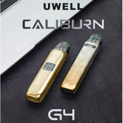 Pod Caliburn G4 - Uwell - 1300 mAh - USB C - vers. FarbenDer Caliburn G4, das neueste Mitglied der Caliburn G Pod-Familie, setzt den Erfolg seiner Vorgänger fort und führt gleichzeitig mehrere bedeutende Neuerungen ein.Eingebauter 1300mAh-Akku, der sich über USB-C schnell aufladen lässt.Einstellbare Leistung von 5 bis 35 Watt.Fassungsvermögen von 3ml und Befüllung von der Seite.U²-Technologie gegen Auslaufen und Kondensation.Kompatibel mit allen Patronen der Caliburn G3- und G4-Serie.In die Kartusche integrierter Mesh-Widerstand.Präzise einstellbare Airflow, perfekt für MTL- bis RDL-Züge.Klares und gut lesbares 0,85" HD TFT-Farbdisplay.Thema kann individuell angepasst werden.Automatische Aktivierung durch Inhalation.16604Uwell 26,90 CHFsmoke-shop.ch26,90 CHF Pod Caliburn G4 - Uwell - 1300 mAh - USB C - vers. FarbenDer Caliburn G4, das neueste Mitglied der Caliburn G Pod-Familie, setzt den Erfolg seiner Vorgänger fort und führt gleichzeitig mehrere bedeutende Neuerungen ein.Eingebauter 1300mAh-Akku, der sich über USB-C schnell aufladen lässt.Einstellbare Leistung von 5 bis 35 Watt.Fassungsvermögen von 3ml und Befüllung von der Seite.U²-Technologie gegen Auslaufen und Kondensation.Kompatibel mit allen Patronen der Caliburn G3- und G4-Serie.In die Kartusche integrierter Mesh-Widerstand.Präzise einstellbare Airflow, perfekt für MTL- bis RDL-Züge.Klares und gut lesbares 0,85" HD TFT-Farbdisplay.Thema kann individuell angepasst werden.Automatische Aktivierung durch Inhalation.16604Uwell 26,90 CHFsmoke-shop.ch26,90 CHF