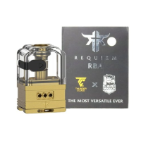 Requiem RBA - Thunder Cloud x El Mono Vapeador (Boro Tank RTA)Der vielseitigste BB-kompatible RBA von Thunder Cloud und El Mono Vapeador ist endlich erhältlich.Single Coil Tray für eine einfache Installation der Coils.6ml Fassungsvermögen und Befüllung von vorne.Extrem starke Anpassung der Airflow, bis zu 40 Kombinationen möglich.Kompatibel mit allen Mods vom Typ Billet Box.Praktischer integrierter 510er-Adapter zum Einlaufen der Coils.Requiem RBA - Thunder Cloud x El Mono Vapeador (Boro Tank RTA)16611CTHULHU MOD - BORO AIO59,90 CHFsmoke-shop.ch59,90 CHF