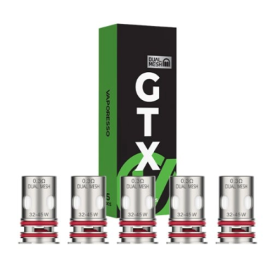 GTX 4 - Dual Mesh - Verdampferköpfe von Vaporesso vers. OhmLieferumfang: 5x GTX Coil für PM80 Ersatzverdampferköpfe / Pod von Vaporesso 0.3 OhmGTX-4 Dual Mesh-Widerstände von Vaporesso.0.15Ohm: 60 bis 75 Watt.0.20Ohm: 45 bis 60 Watt.0.30Ohm: 32 bis 45 Watt.Verkauft in Packungen mit 5 Stück.16638Vaporesso16,90 CHFsmoke-shop.ch16,90 CHF GTX 4 - Dual Mesh - Verdampferköpfe von Vaporesso vers. OhmLieferumfang: 5x GTX Coil für PM80 Ersatzverdampferköpfe / Pod von Vaporesso 0.3 OhmGTX-4 Dual Mesh-Widerstände von Vaporesso.0.15Ohm: 60 bis 75 Watt.0.20Ohm: 45 bis 60 Watt.0.30Ohm: 32 bis 45 Watt.Verkauft in Packungen mit 5 Stück.16638Vaporesso16,90 CHFsmoke-shop.ch16,90 CHF