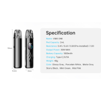 Kit Pod VSEE One 1000mAh - Hellvape - USB C - Air FlowDer brandneue Pod VSEE One von Hellvape: raffiniertes Design, präzises Dampfen.Kit Pod VSEE One 1000mAh - Hellvape - USB C - Air FlowDer brandneue Pod VSEE One von Hellvape: raffiniertes Design, präzises Dampfen.Eingebauter 1000mAh Akku, der über USB-C aufgeladen wird.4 einstellbare Leistungsstufen bis maximal 30 Watt, die sich je nach eingelegter Kartusche automatisch anpassen.2ml Fassungsvermögen und seitliche Befüllung.Patrone mit eingebauter Spule (0.8Ω). Kompatibel mit Vsee Serie Patronen.Einstellbare Luftstrom, perfekt für MTL zu RDL ziehen.4 Batteriestufen abhängig von der Anzahl der Kreise.Dynamischer Farbbildschirm mit anpassbaren Themen.Automatische Aktivierung durch Inhalation.16666Hellvape18,90 CHFsmoke-shop.ch18,90 CHF