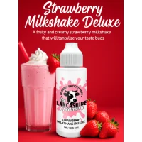 The Lancashire Creamery - Strawberry Milkshake Deluxe - 0mg 100ml Shortfil