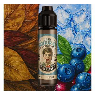 Tom Klark - Eisiger Schurke - Aroma (NET) Longfill LiquidEisiger Schurke von Tom Klark ist eine Kreation aus natürlichen Tabakextrakten, kühlem reinen Menthol und sinnlichen wilden Blaubeeren. Basierend auf dem Liquid Grober Schurke von Tom Klark, das naturreine Tabakextrakte von Virginia, Latakia und Kentucky Tabak enthält, sind die beiden Komponenten Menthol und Blaubeere deutlich erkennbar und bilden eine wunderbar harmonische Einheit.Die harmonische Verbindung zwischen einem warmen Körper und den frisch-süssen Noten von Menthol und Blaubeere macht das Aroma Eisiger Schurke zu einem Vergnügen, das man das ganze Jahr über geniessen kann.Lieferumfang: 1 x Tom Klark - Eisiger Schurke - Aroma 10ml in 60ml FlascheGeschmacksrichtung:TabakextraktHerkunft:DEPG:30%VG:70%14324tom Klarks Liquid13,90 CHFsmoke-shop.ch13,90 CHF Tom Klark - Eisiger Schurke - Aroma (NET) Longfill LiquidEisiger Schurke von Tom Klark ist eine Kreation aus natürlichen Tabakextrakten, kühlem reinen Menthol und sinnlichen wilden Blaubeeren. Basierend auf dem Liquid Grober Schurke von Tom Klark, das naturreine Tabakextrakte von Virginia, Latakia und Kentucky Tabak enthält, sind die beiden Komponenten Menthol und Blaubeere deutlich erkennbar und bilden eine wunderbar harmonische Einheit.Die harmonische Verbindung zwischen einem warmen Körper und den frisch-süssen Noten von Menthol und Blaubeere macht das Aroma Eisiger Schurke zu einem Vergnügen, das man das ganze Jahr über geniessen kann.Lieferumfang: 1 x Tom Klark - Eisiger Schurke - Aroma 10ml in 60ml FlascheGeschmacksrichtung:TabakextraktHerkunft:DEPG:30%VG:70%14324tom Klarks Liquid13,90 CHFsmoke-shop.ch13,90 CHF