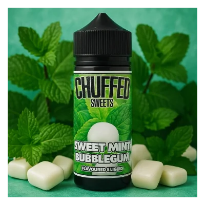 CHUFFED SWEETS - SWEET MINT BUBBLEGUM 0MG 100ML SHORTFILLCHUFFED DESSERT - SWEET MINT BUBBLEGUM 0MG 100ML SHORTFILLSweet Mint Bubblegum von Chuffed Sweets ist ein süßer Pfefferminz und Spearmint den ganzen Tag Bubblegum vape.Sweet Mint Bubblegum von Chuffed Sweets kommt als 100ml Vape-Saft mit 0 Nikotin. In der Flasche ist Platz für die Zugabe von Nikotin, falls erforderlich.70 / 30 | VG / PG10408Chuffed Premium UK Liquids14,90 CHFsmoke-shop.ch14,90 CHF