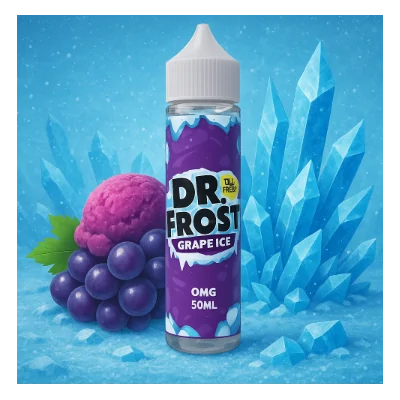 Dr Frost - Grape ICE - 50ml - ShortfillLieferumfang: Dr Frost - Grape ICE - 50ml - ShortfillGESCHMACK:&nbsp;TRAUBENSORBET MIT EINER GROSSEN PORTION KOOLADAZusammensetzung:&nbsp;70 VG / 30 PGInhaltstoffe:&nbsp;Propylenglycol (PG) E1520 (Ph. Eur.), VG, natürliche/naturidentische Aromastoffe, Ethanol&nbsp;Flasche: 50ml überdosiertes Liquid in einer 60 ml Chubby Gorilla FlascheHerstellungsland:&nbsp;UK5080Frost E-Liquids18,90&nbsp;CHFsmoke-shop.ch18,90&nbsp;CHF