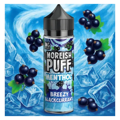 MOREISH PUFF MENTHOL Breezy Blackcurrant - 0MG 100ML SHORTFILL E-LIQUIDLieferumfang: MOREISH PUFF MENTHOL BLACKCURRANT 0MG 100ML SHORTFILL E-LIQUIDGeschmack: Blackcurrant Menthol paart den süßen Geschmack von schwarzen Johannisbeeren mit etwas kühlem Menthol.Blackcurrant Menthol pairs the sweet tastes of blackcurrants with some cool menthol.70% | 30% VG / PG120 ml Chubby Flasche (Inhalt 100ml)10413Moreish Puff UK Liquids22,90&nbsp;CHFsmoke-shop.ch22,90&nbsp;CHF