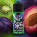 Flava Junki by Doozy Vape Cool Kiwi und Plum 0mg 100ml Shortfill