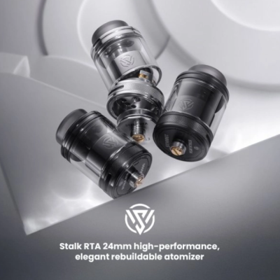 Stalk RTA 24mm - Republic Of Vape (Selbstwickelverdampfer)Der Stalk RTA von Republic of Vape, das Ergebnis der Zusammenarbeit mit Mike Vapeshouse, ist ein leistungsstarker und eleganter rekonstruierbarer Atomizer, der für anspruchsvolle Dampfer entwickelt wurde.Postless Single Coil Tray: Großer Platz für eine einfache und schnelle Montage der Coils.3ml Fassungsvermögen und Befüllung von oben mit einem ergonomischen und auslaufsicheren System.Einstellbare Dual Airflow mit interner Strömung direkt zum Coil, perfekt für RDL- bis DL-Züge.Austauschbares Drip Tip 810, DL vorinstalliert, RDL inbegriffen.Hergestellt aus hochwertigen Materialien für maximale Haltbarkeit und ein elegantes Design.24 mm Durchmesser, perfekter Standard für die meisten existierenden Mods.16749Damn Vape - RDA59,90 CHFsmoke-shop.ch59,90 CHF Stalk RTA 24mm - Republic Of Vape (Selbstwickelverdampfer)Der Stalk RTA von Republic of Vape, das Ergebnis der Zusammenarbeit mit Mike Vapeshouse, ist ein leistungsstarker und eleganter rekonstruierbarer Atomizer, der für anspruchsvolle Dampfer entwickelt wurde.Postless Single Coil Tray: Großer Platz für eine einfache und schnelle Montage der Coils.3ml Fassungsvermögen und Befüllung von oben mit einem ergonomischen und auslaufsicheren System.Einstellbare Dual Airflow mit interner Strömung direkt zum Coil, perfekt für RDL- bis DL-Züge.Austauschbares Drip Tip 810, DL vorinstalliert, RDL inbegriffen.Hergestellt aus hochwertigen Materialien für maximale Haltbarkeit und ein elegantes Design.24 mm Durchmesser, perfekter Standard für die meisten existierenden Mods.16749Damn Vape - RDA59,90 CHFsmoke-shop.ch59,90 CHF