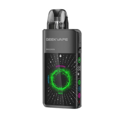 Pod Digi Q Vista - Geekvape -1600mAh - 3ml - USB C - 3D BildschirmEntdecken Sie den Digi Q Vista von Geekvape: Ein futuristischer Pod, der einen 3D-gekrümmten Bildschirm, einen langlebigen Akku und ein ultramodernes Design für ein einzigartiges Dampferlebnis kombiniert.Eingebauter 1600mAh-Akku, der über USB-C aufgeladen wird.Einstellbare Leistung bis maximal 35 Watt, die sich automatisch an die eingelegte Kartusche anpasst.Drei Nutzungsmodi: ECO, SMART und DYNAMIC.Fassungsvermögen von 3ml und Befüllung von der Seite.In die Patrone integrierter Mesh-Widerstand.Kompatibel mit den Patronen der Q-Serie.Einstellbare Airflow perfekt für MTL- bis RDL-Züge.Physischer „A-Lock“-Schalter, der eine versehentliche Aktivierung verhindert.Großer, gebogener 3D-Bildschirm, klar und lesbar, mit wunderschönen Animationen.Aktivierung per Knopfdruck oder automatisch durch Inhalation.16736geekvape31,90 CHFsmoke-shop.ch31,90 CHF