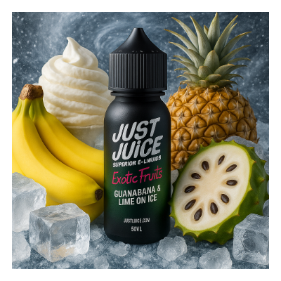 Just Juice Guanabana & Lime on Ice - 50ml 0mg ShortfillJust Juice Guanabana & Lime on Ice - 50ml 0mg Shortfill Tauchen Sie ein in das Unbekannte und erleben Sie ein Geschmackserlebnis, auf das Sie immer wieder zurückkommen werden. Mit Tönen von Banane, Ananas und Sahne, abgerundet mit einem Hauch von Limette, die Ihnen das Wasser im Mund zusammenlaufen lässt und Sie erfrischt und bereit für mehr macht.Guanabana & Lime on Ice von Just Juice kommt in einer 50ml Shortfill mit 0mg Nikotin. Bei Bedarf kann ein zusätzlicher Nikotinstoß hinzugefügt werden.70% VG / 30% PG15743Just Juice - Superier E-Liquids18,30 CHFsmoke-shop.ch18,30 CHF Just Juice Guanabana & Lime on Ice - 50ml 0mg ShortfillJust Juice Guanabana & Lime on Ice - 50ml 0mg Shortfill Tauchen Sie ein in das Unbekannte und erleben Sie ein Geschmackserlebnis, auf das Sie immer wieder zurückkommen werden. Mit Tönen von Banane, Ananas und Sahne, abgerundet mit einem Hauch von Limette, die Ihnen das Wasser im Mund zusammenlaufen lässt und Sie erfrischt und bereit für mehr macht.Guanabana & Lime on Ice von Just Juice kommt in einer 50ml Shortfill mit 0mg Nikotin. Bei Bedarf kann ein zusätzlicher Nikotinstoß hinzugefügt werden.70% VG / 30% PG15743Just Juice - Superier E-Liquids18,30 CHFsmoke-shop.ch18,30 CHF