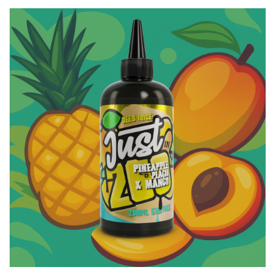 Just 200 by Joe's Juice Pineapple Peach & Mango 0mg 200ml ShortfillJust 200 by Joe's Juice Pineapple Peach &amp; Mango 0mg 200ml ShortfillJoe's Juice Pineapple Peach Mango 200ml Shortfill e-liquid platzt mit total tropischen Ananas Vibes, kombiniert mit saftigen Pfirsichen und frischen Mangos.Pineapple Peach Mango 200ml e-Flüssigkeit ist als 70% VG, 200ml Shortfill, ideal für Sub-Ohm vaping zur Verfügung.Inhalt:200mlNikotingehalt: 0 mgMischverhältnis: 30% PG / 70% VGInhaltstoffe: Propylenglykol, pflanzliches Glyzerin, Aromen12533Berserker Blood Axe - Joe's Juice22,00 CHFsmoke-shop.ch22,00 CHF
