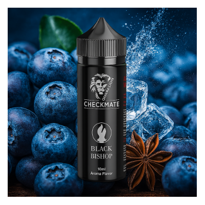 BLACK BISHOP - Dampflion Checkmate Aroma 10ml (Longfill DIY)Lieferumfang: 1x BLACK BISHOP - Dampflion Checkmate Aroma 10mlGeschmack: feine, reife Blaubeere abgeschmeckt mit einer leichten Anis Note und einem Hauch an Frische.Dosierung: 10ml PET Flasche mit Kunststoff Schraubkappe + 120ml Chubby Gorilla FlascheINFORMATION: Damit das Aroma den vollen Geschmack entwickelt, benötigt es etwas Zeit. Am besten lassen Sie ihr gemischtes Liquid ca. 5 - 10 Tage reifen. 8181Dampflion14,90 CHFsmoke-shop.ch14,90 CHF