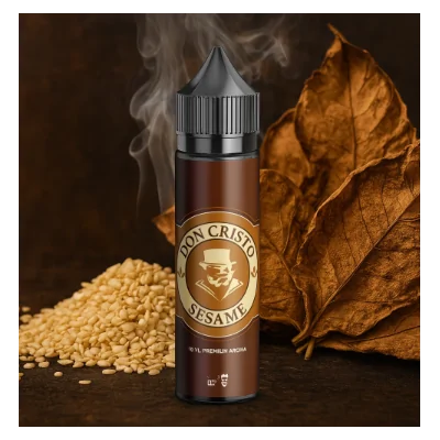3Baccos - Don Cristo Sesame Aroma 10 ml Longfill (DIY)Lieferumfang: 3Baccos - Don Cristo Sesame Aroma 10 ml (DIY)&nbsp;Aroma nicht pur dampfen ! Zum selbermischen geeignetGeschmack: Don Cristo Tabak mit Sesam verfeinert.Geschmack:&nbsp;Don Cristo ist ein außergewöhnliches AromaKonzentrat ,&nbsp;mit echten&nbsp;Montecristo Zigarren&nbsp;.&nbsp;Es wird für Tabakliebhaber ansprechen ,sondern auch andere anderen Genussdampfer mit sesam verfeinert10ml in 60ml Flasche16120PGVG LAPS14,90&nbsp;CHFsmoke-shop.ch14,90&nbsp;CHF