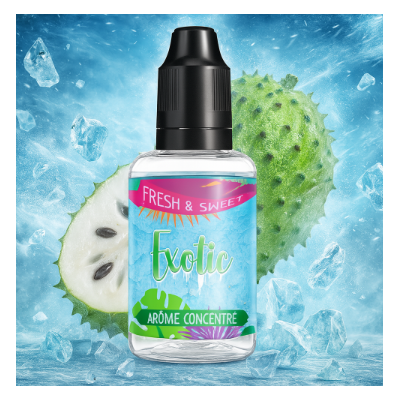Exotic Concentré Fresh & Sweet Aroma 30ml (DIY)Lieferumfang: Exotic Concentré Fresh &amp; Sweet Aromea 30ml (DIY)30ml Konzentrat, von dem die Welt sprechen wird. Es besteht aus einem intensiven Geschmack von Guanabana mit einigen Hauch von exotischen Früchten zusammen. Diese köstliche Mischung wird durch einen Hauch von Frische begleitet.Konzentrierte Aroma in einer Basis verdünnt werden.Aromen nie pur dampfen! Zum selbermischen mit Base 13786Aromea - DIY Aroma - Frankreich11,90 CHFsmoke-shop.ch11,90 CHF