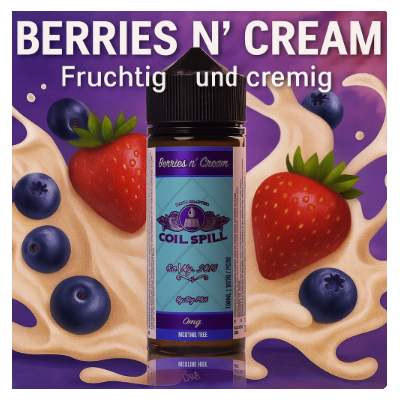 Coil Spill Berries N`Cream 100mlLieferumfang:  COIL SPILL BERRIES N` CREAM 100MLGeschmack:  Berries N' Cream - Fruchtig und kremigCoil Spill Apple Pie kommt als eine 100ml Shorfill mit 0mg Nikotin. Es gibt Raum für Nikotin hinzugefügt werden. 12880Coil Spill Liquids 24,90 CHFsmoke-shop.ch24,90 CHF