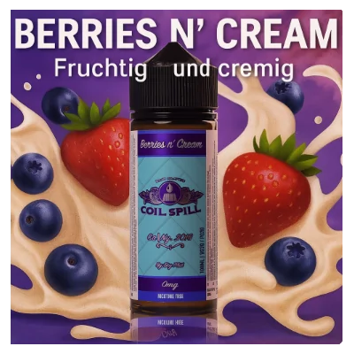 Coil Spill Berries N`Cream 100mlLieferumfang:  COIL SPILL BERRIES N` CREAM 100MLGeschmack:  Berries N' Cream - Fruchtig und kremigCoil Spill Apple Pie kommt als eine 100ml Shorfill mit 0mg Nikotin. Es gibt Raum für Nikotin hinzugefügt werden. 12880Coil Spill Liquids 14,90 CHFsmoke-shop.ch14,90 CHF