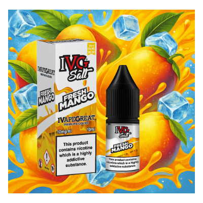 10ml I VG SALT 20 mg Fresh MangoLieferumfang: 10ml I VG SALT 20 mg Fresh MangoGeschmack: Fresh Mango ist ein Elixier aus leckeren, tropischen Mangofrüchten mit einer angenehm, frischen Zitrusnote.Entdeckt die Serie I VG Salt der britischen Marke I VG Premium e-Liquids mit Nikotinsalzen!Die genialen Schöpfer der Marke haben in einem kleinen Labor begonnen und wurden vom Erfolg überrascht.  Mittlerweile sind ihre Rezepturen weltweit begehrt. Heute präsentieren wir euch Spearmint Sweets, den Geschmack von frischem Pfefferminzkaugummi. Im Abgang kommt eine dezente, erfrischende Note zum Tragen. Ein frisches Dampfvergnügen und eine genüssliche Abwechslung vom Alltag. 50% / 50%20 mg Nikotin Salz9754I VG (I Vape Great) Premium Liquids5,60 CHFsmoke-shop.ch5,60 CHF