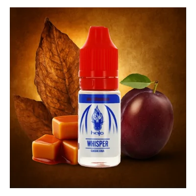 10 ml AROMA Whisper von Halo USA (DIY)Lieferumfang: AROMA Whisper von Halo USA Aroma nicht pur dampfen ! Zum selbermischen geeignetMischverhälstnis 15-25% Geschmack:  Schreien Sie es von den Dächern! Der subtile und doch unwiderstehliche Geschmack von Whisper ist himmlisch für alle, die einen leichten klassischen Geschmack suchen. Dieses unaufdringliche E-Liquid kombiniert sanft die Aromen von süßen Klassikern, getrockneten Pflaumen und einem Hauch von süßem Karamell.Aroma nie pur dampfen!7290Halo USA Liquids 7,90 CHFsmoke-shop.ch7,90 CHF