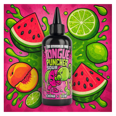 Joe's Juice Tongue Puncher Watermelon & Lime Sour 0mg 200ml - ShortfillJoe's Juice Tongue Puncher Watermelon & Lime Sour 0mg 200ml - ShortfillThe delicious combination of lemon and watermelon.Willkommen bei der Tongue Puncher Sour Fight League! Mel Cena kehrt für einen weiteren fetten Showdown zurück, erfrischt, schmackhaft und bereit zum Feiern! Lime-Light macht ihrem Namen alle Ehre! Diese scharfzüngige, zungenbrecherische Frucht ist bereit, Mel den Rang abzulaufen, denn sie hat einen Kick, mit dem selbst ein Maultier nicht umgehen könnte.Joe's Juice Tongue Puncher kommt als 200ml Vape-Saft mit 0 Nikotin. Es besteht die Möglichkeit, Nikotin hinzuzufügen.70% / 30% | VG / PG11575Berserker Blood Axe - Joe's Juice22,00 CHFsmoke-shop.ch22,00 CHF Joe's Juice Tongue Puncher Watermelon & Lime Sour 0mg 200ml - ShortfillJoe's Juice Tongue Puncher Watermelon & Lime Sour 0mg 200ml - ShortfillThe delicious combination of lemon and watermelon.Willkommen bei der Tongue Puncher Sour Fight League! Mel Cena kehrt für einen weiteren fetten Showdown zurück, erfrischt, schmackhaft und bereit zum Feiern! Lime-Light macht ihrem Namen alle Ehre! Diese scharfzüngige, zungenbrecherische Frucht ist bereit, Mel den Rang abzulaufen, denn sie hat einen Kick, mit dem selbst ein Maultier nicht umgehen könnte.Joe's Juice Tongue Puncher kommt als 200ml Vape-Saft mit 0 Nikotin. Es besteht die Möglichkeit, Nikotin hinzuzufügen.70% / 30% | VG / PG11575Berserker Blood Axe - Joe's Juice22,00 CHFsmoke-shop.ch22,00 CHF