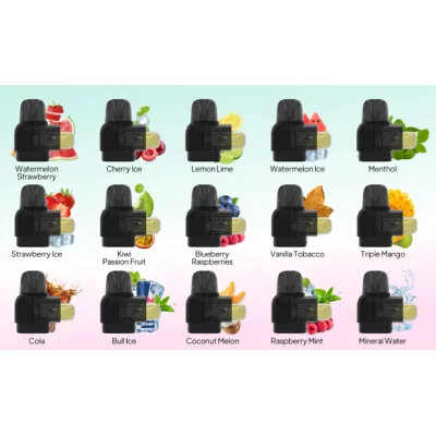 Sikary S10000 Pod ( 1 x vorgefüllte Pod 2ml und 4 x 2ml Nachfüllbehälter)Geniesse den intensiven Geschmack von drei verschiedenen Mangosorten im Sikary S10000 Pod - Triple Mango 20mg. Bis zu 6000 Puffs tropischer Genuss mit 20mg Nikotinsalz.Lieferumfang: 1x Ersatzpod Coil 4x 2ml Pods16776Sikary - Disposable Vape -6,90 CHFsmoke-shop.ch6,90 CHF