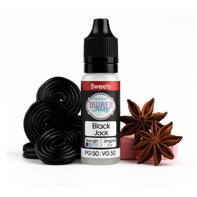 Black Jack - 10ml - Sweet von Dinner Lady - Liquid vers. NikotinstärkenLieferumfang: Black Jack - 10ml - Sweet von Dinner Lady - Liquid vers. NikotinstärkenDas Black Jack Liquid bringt den Geschmack eines Süsswarenladen Klassikers. Black Jack vereint Lakritze und Anis zu einem würzig - süssen Geschmack.Lieferumfang:PET-Flasche mit dünnem Tropfer und kindersicherem VerschlussInhalt: 10 mlArtikeltypNikotin, E-LiquidGeschmackSüss, Süssigkeiten, WürzigVerwendete AromenAnis, LakritzeInhaltsstoffeGlycerin E422, Künstliche Aromen, Naturidentische Aromen, Nikotin, Propylenglykol E1520Inhalt / Grösse10.0 mlFlaschengrösse10 mlPG% / VG% / H2O%50 / 50Nikotinstärke3 mg/ml, 6 mg/ml, 12 mg/ml 11390Dinner Lady4,70 CHFsmoke-shop.ch4,70 CHF Black Jack - 10ml - Sweet von Dinner Lady - Liquid vers. NikotinstärkenLieferumfang: Black Jack - 10ml - Sweet von Dinner Lady - Liquid vers. NikotinstärkenDas Black Jack Liquid bringt den Geschmack eines Süsswarenladen Klassikers. Black Jack vereint Lakritze und Anis zu einem würzig - süssen Geschmack.Lieferumfang:PET-Flasche mit dünnem Tropfer und kindersicherem VerschlussInhalt: 10 mlArtikeltypNikotin, E-LiquidGeschmackSüss, Süssigkeiten, WürzigVerwendete AromenAnis, LakritzeInhaltsstoffeGlycerin E422, Künstliche Aromen, Naturidentische Aromen, Nikotin, Propylenglykol E1520Inhalt / Grösse10.0 mlFlaschengrösse10 mlPG% / VG% / H2O%50 / 50Nikotinstärke3 mg/ml, 6 mg/ml, 12 mg/ml 11390Dinner Lady4,70 CHFsmoke-shop.ch4,70 CHF