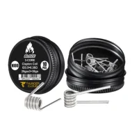 Clapton Coils Ni80 0.38 Ohm (10pcs) - Blaze - Thunder Cloud x Mike VapesFused Clapton Coils Ni80 0.38 Ohm (10pcs) - Thunder Cloud x Mike VapesVormontierte Ni80-Coils, die perfekt für den Blaze Solo 2 RTA geeignet sind.3-Core Clapton: 29G×3+38G.5 Umdrehungen auf einer 3.5mmØ Achse.Wert von 0.38Ω bei Single Coil.Verkauft in Schachteln mit 10Stk.16819Thunder Cloud x EL11,90&nbsp;CHFsmoke-shop.ch11,90&nbsp;CHF