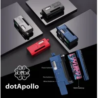 dotApollo - Dotmod x Mission XV (18650 5-80 Watt - Dotaiodotmod & Mission XV präsentieren stolz den dotApolloPräzision. Leistung. Möglichkeiten.Entfesseln Sie mit dem dotApollo die nächste Generation des AIO-Vapings! Ein revolutionäres Gerät, das auf Vielseitigkeit und Kontrolle ausgelegt ist. Der von dotmod & Mission XV entwickelte dotApollo verbindet modernste Technologie mit ikonischem Design und bietet ein raffiniertes und leistungsstarkes Erlebnis, das sich Ihrem individuellen Stil anpasst. Mit einer präzisen Leistung von 5 W bis 80 W ist dieses Gerät sowohl für Leistungs- als auch für Cloud-Enthusiasten konzipiert. Egal, ob Sie dynamische Leistung oder elegante Zuverlässigkeit im Alltag suchen, der dotApollo ist die perfekte Wahl für Sie.Eigenschaften:5 W–80 W Ausgangsleistung5 V/2 A USB-C-Schnellladung0,96-Zoll-InformationsdisplayKompatibel mit einer einzelnen 18650-Batterie (Batterie nicht im Lieferumfang enthalten)Fünf Modi: PM, BP, Auto, Curve, BoostdotAIO V4 TankLieferumfang:1x dotApollo1x dotAIO V4 Tank1x Typ-C-Ladekabel2x dotCoils2x O-Ringe1x Drip Tip1x Bedienungsanleitung16825Dotmod138,00 CHFsmoke-shop.ch138,00 CHF dotApollo - Dotmod x Mission XV (18650 5-80 Watt - Dotaiodotmod & Mission XV präsentieren stolz den dotApolloPräzision. Leistung. Möglichkeiten.Entfesseln Sie mit dem dotApollo die nächste Generation des AIO-Vapings! Ein revolutionäres Gerät, das auf Vielseitigkeit und Kontrolle ausgelegt ist. Der von dotmod & Mission XV entwickelte dotApollo verbindet modernste Technologie mit ikonischem Design und bietet ein raffiniertes und leistungsstarkes Erlebnis, das sich Ihrem individuellen Stil anpasst. Mit einer präzisen Leistung von 5 W bis 80 W ist dieses Gerät sowohl für Leistungs- als auch für Cloud-Enthusiasten konzipiert. Egal, ob Sie dynamische Leistung oder elegante Zuverlässigkeit im Alltag suchen, der dotApollo ist die perfekte Wahl für Sie.Eigenschaften:5 W–80 W Ausgangsleistung5 V/2 A USB-C-Schnellladung0,96-Zoll-InformationsdisplayKompatibel mit einer einzelnen 18650-Batterie (Batterie nicht im Lieferumfang enthalten)Fünf Modi: PM, BP, Auto, Curve, BoostdotAIO V4 TankLieferumfang:1x dotApollo1x dotAIO V4 Tank1x Typ-C-Ladekabel2x dotCoils2x O-Ringe1x Drip Tip1x Bedienungsanleitung16825Dotmod138,00 CHFsmoke-shop.ch138,00 CHF