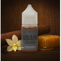 VGOD - Cubano Silver Aroma 30ml (Cbano Tobacco)Gerade bei Zigarrenfans sehr beliebt. Eine vollmundige kubanische Zigarre trifft auf einen angenehmen Vanillepudding umrandet mit einem Hauch von Gewürzen, braunen Zucker und ein wenig Honig im Abgang.Dosierung: 20%Reifezeit: 1-3 TageInhalt: 30mlInhaltstoffe: PG Propylenglykol (E1520), Natürliche Aromen, Naturidentische Aromen Lieferumfang30ml VGOD Aroma9589Vgod 15,90 CHFsmoke-shop.ch15,90 CHF