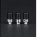 Edelstahl DripTip mit Delrin Aufsatz -510- Airflow 25mm