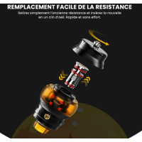 Dragon Ball Sub-Ohm - Fumytech - Fertigcoil-Verdampfer 25mmFumytech überarbeitet seinen legendären Dragon Ball, einen einzigartigen Sub-Ohm-Clearomizer, der ikonisches Design und beeindruckende Leistung vereint!Hervorragendes Fassungsvermögen von 5,5 ml.Einfaches und sauberes Befüllen von oben durch eine Viertelumdrehung.Mesh-Widerstände garantieren eine hervorragende Geschmacksentfaltung und eine hohe Dampfproduktion (0,15, 0,20, 0,30 und 0,40 Ω im Lieferumfang enthalten).Schnelles und effizientes System zum Austausch der „Plug-and-Vape”-Widerstände.Kompatibel mit den Widerständen der FTC-Serie.Präzise einstellbarer Top-Airflow, auslaufsicher, perfekt für DL-Züge.Austauschbares 810er Drip Tip.Robuste Konstruktion aus Edelstahl und Ultem.Durchmesser von 25 mm, sodass er mit einer Vielzahl von Boxen und Mods bündig abschließt.Lieferumfang 1 x Clearomizer Dragon Ball Sub-Ohm1 x Mesh-Widerstand 0,15 Ohm1 x Mesh-Widerstand 0,20 Ohm1 x Mesh-Widerstand 0,30 Ohm (vorinstalliert)1 x Mesh-Widerstand 0,40 Ohm2 x Drip Tip 8101 x Set Silikondichtungen1 x BedienungsanleitungEigenschaften Abmessungen: 55,0 x 35,0 mmØ (25,0 mmØ Basis) Gewicht: 96 gMaterialien: Edelstahl, UltemFassungsvermögen: 5,5 mlBefüllung: Von obenMesh-WiderständeEinstellbarer oberer LuftstromAuslaufsicher16865Fumytech49,90 CHFsmoke-shop.ch49,90 CHF