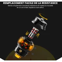 Dragon Ball Sub-Ohm - Fumytech - Fertigcoil-Verdampfer 25mmFumytech überarbeitet seinen legendären Dragon Ball, einen einzigartigen Sub-Ohm-Clearomizer, der ikonisches Design und beeindruckende Leistung vereint!Hervorragendes Fassungsvermögen von 5,5 ml.Einfaches und sauberes Befüllen von oben durch eine Viertelumdrehung.Mesh-Widerstände garantieren eine hervorragende Geschmacksentfaltung und eine hohe Dampfproduktion (0,15, 0,20, 0,30 und 0,40 Ω im Lieferumfang enthalten).Schnelles und effizientes System zum Austausch der „Plug-and-Vape”-Widerstände.Kompatibel mit den Widerständen der FTC-Serie.Präzise einstellbarer Top-Airflow, auslaufsicher, perfekt für DL-Züge.Austauschbares 810er Drip Tip.Robuste Konstruktion aus Edelstahl und Ultem.Durchmesser von 25 mm, sodass er mit einer Vielzahl von Boxen und Mods bündig abschließt.Lieferumfang 1 x Clearomizer Dragon Ball Sub-Ohm1 x Mesh-Widerstand 0,15 Ohm1 x Mesh-Widerstand 0,20 Ohm1 x Mesh-Widerstand 0,30 Ohm (vorinstalliert)1 x Mesh-Widerstand 0,40 Ohm2 x Drip Tip 8101 x Set Silikondichtungen1 x BedienungsanleitungEigenschaften Abmessungen: 55,0 x 35,0 mmØ (25,0 mmØ Basis) Gewicht: 96 gMaterialien: Edelstahl, UltemFassungsvermögen: 5,5 mlBefüllung: Von obenMesh-WiderständeEinstellbarer oberer LuftstromAuslaufsicher16865Fumytech49,90 CHFsmoke-shop.ch49,90 CHF