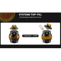 Dragon Ball Sub-Ohm - Fumytech - Fertigcoil-Verdampfer 25mmFumytech überarbeitet seinen legendären Dragon Ball, einen einzigartigen Sub-Ohm-Clearomizer, der ikonisches Design und beeindruckende Leistung vereint!Hervorragendes Fassungsvermögen von 5,5 ml.Einfaches und sauberes Befüllen von oben durch eine Viertelumdrehung.Mesh-Widerstände garantieren eine hervorragende Geschmacksentfaltung und eine hohe Dampfproduktion (0,15, 0,20, 0,30 und 0,40 Ω im Lieferumfang enthalten).Schnelles und effizientes System zum Austausch der „Plug-and-Vape”-Widerstände.Kompatibel mit den Widerständen der FTC-Serie.Präzise einstellbarer Top-Airflow, auslaufsicher, perfekt für DL-Züge.Austauschbares 810er Drip Tip.Robuste Konstruktion aus Edelstahl und Ultem.Durchmesser von 25 mm, sodass er mit einer Vielzahl von Boxen und Mods bündig abschließt.Lieferumfang 1 x Clearomizer Dragon Ball Sub-Ohm1 x Mesh-Widerstand 0,15 Ohm1 x Mesh-Widerstand 0,20 Ohm1 x Mesh-Widerstand 0,30 Ohm (vorinstalliert)1 x Mesh-Widerstand 0,40 Ohm2 x Drip Tip 8101 x Set Silikondichtungen1 x BedienungsanleitungEigenschaften Abmessungen: 55,0 x 35,0 mmØ (25,0 mmØ Basis) Gewicht: 96 gMaterialien: Edelstahl, UltemFassungsvermögen: 5,5 mlBefüllung: Von obenMesh-WiderständeEinstellbarer oberer LuftstromAuslaufsicher16865Fumytech49,90 CHFsmoke-shop.ch49,90 CHF