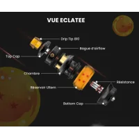 Dragon Ball Sub-Ohm - Fumytech - Fertigcoil-Verdampfer 25mmFumytech überarbeitet seinen legendären Dragon Ball, einen einzigartigen Sub-Ohm-Clearomizer, der ikonisches Design und beeindruckende Leistung vereint!Hervorragendes Fassungsvermögen von 5,5 ml.Einfaches und sauberes Befüllen von oben durch eine Viertelumdrehung.Mesh-Widerstände garantieren eine hervorragende Geschmacksentfaltung und eine hohe Dampfproduktion (0,15, 0,20, 0,30 und 0,40 Ω im Lieferumfang enthalten).Schnelles und effizientes System zum Austausch der „Plug-and-Vape”-Widerstände.Kompatibel mit den Widerständen der FTC-Serie.Präzise einstellbarer Top-Airflow, auslaufsicher, perfekt für DL-Züge.Austauschbares 810er Drip Tip.Robuste Konstruktion aus Edelstahl und Ultem.Durchmesser von 25 mm, sodass er mit einer Vielzahl von Boxen und Mods bündig abschließt.Lieferumfang 1 x Clearomizer Dragon Ball Sub-Ohm1 x Mesh-Widerstand 0,15 Ohm1 x Mesh-Widerstand 0,20 Ohm1 x Mesh-Widerstand 0,30 Ohm (vorinstalliert)1 x Mesh-Widerstand 0,40 Ohm2 x Drip Tip 8101 x Set Silikondichtungen1 x BedienungsanleitungEigenschaften Abmessungen: 55,0 x 35,0 mmØ (25,0 mmØ Basis) Gewicht: 96 gMaterialien: Edelstahl, UltemFassungsvermögen: 5,5 mlBefüllung: Von obenMesh-WiderständeEinstellbarer oberer LuftstromAuslaufsicher16865Fumytech49,90 CHFsmoke-shop.ch49,90 CHF