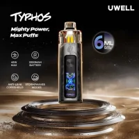 Pack Pod Typhos MTL/RDL - Uwell - 6 ml - 2000 mAh - USB C - 45 WattKraft, Kompaktheit und Leistung sind die Schlagworte, die den Typhos Pod von Uwell perfekt definieren.Eingebauter 2000mAh-Akku mit hoher Leistungsdichte, der über USB-C (Kabel nicht enthalten) schnell mit 2A aufgeladen werden kann.Einstellbare Leistung bis zu 45 Watt.Zwei Nutzungsmodi: Storm (starker Hit) und Waves (sanfte Aromen).Fassungsvermögen von 6ml und Befüllung von der Seite.In die Kartusche integrierter Dual Mesh-Widerstand in 3 Werten erhältlich: 0,3 (45W), 0,6 (25W) oder 0,8 Ohm (18W).Kompatibel mit den Patronen der Typhos-Serie.Einstellbare Airflow perfekt für MTL- bis DL-Züge.CoreShield Technologie gegen Auslaufen.Klares, gut lesbares 1,05" HD TFT-Display mit mehreren auswählbaren Themen.Aktivierung per Knopfdruck oder automatisch durch Inhalation.16873Uwell 34,90&nbsp;CHFsmoke-shop.ch34,90&nbsp;CHF