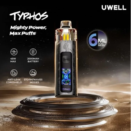 Pack Pod Typhos MTL/RDL - Uwell - 6 ml - 2000 mAh - USB C - 45 Watt
