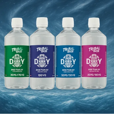 1000 ml (1 Liter) Tribal Base - vers. Mischungen - Tribal ForceTribal Force bietet jetzt sein Basisliquid zum Selbermischen in grossen Gebinden an. Erhältlich in verschienden MischverhältnissenHersteller Tribal ForceLand FrankreichPG/VG-Verhältnis Verpackung Flaschen mit 1L Basisflüssigkeit, ausgestattet mit einem Reduzierstück, das ein Auslaufen der Flüssigkeit verhindert, und einem Verschluss mit Kindersicherung.Fassungsvermögen 1LNikotingehalt 0mgBasis für DIY- Zum Mischen mit Aromen  15095Tribal Force - Liquids aus Frankreich19,90 CHFsmoke-shop.ch19,90 CHF