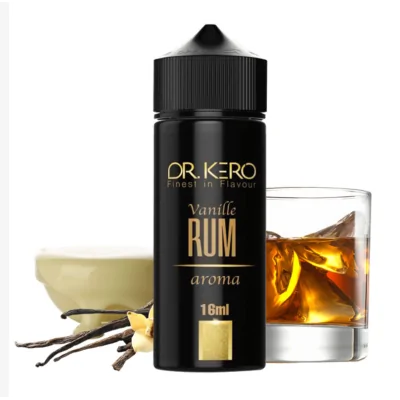 Dr. Kero - Vanille Rum - 16 in 120 ml Aroma (Longfill)Dr. Kero - Dampfwolke 7 - Vanille Rum - 16 ml Aroma (Longfill)GeschmackDr. Kero Vanille Rum Aroma vereint süßen Vanillepudding mit einem Hauch würzigem Rum für ein einzigartig cremiges Dampferlebnis. Liquidtyp:AromaTPD 2021:TPD 2021 konformHerkunft:DeutschlandFlasche:120ml PET FlascheInhaltsstoffe:Glycerin, Propylenglykol (E1520), AromenReifezeit:2 - 4 TageFüllmenge: 16 ml&nbsp;Anwendung:&nbsp; Flasche bis zum Rand mit E-Zigaretten Basis auffüllen, schütteln , DampfbereitDas Dr. Kero Vanille Rum Longfill Aroma kombiniert den süßen, cremigen Geschmack von Vanillepudding mit einer feinen Note von Rum. Der milde, vanillige Pudding harmoniert perfekt mit dem würzigen und leicht herben Aroma des Rums, was ein raffiniertes und einzigartiges Dampferlebnis schafft. Diese ausgewogene Mischung aus süßem Dessert und aromatischem Rum bietet einen genussvollen Geschmack, der sowohl Feinschmecker als auch Liebhaber von besonderen Aromen anspricht. Probieren Sie dieses außergewöhnliche Aroma und genießen Sie den verlockenden Duft und Geschmack dieser unwiderstehlichen Kombination. 16917dr Kero9,90&nbsp;CHFsmoke-shop.ch9,90&nbsp;CHF