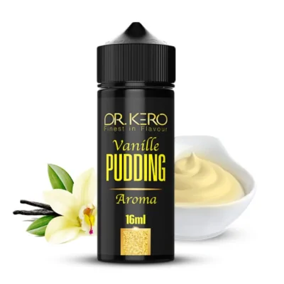 Dr. Kero - Vanille Pudding - 16 in 120 ml Aroma (Longfill)Dr. Kero - Vanille Pudding - 16 in 120 ml Aroma (Longfill)GeschmackDer Vanillepudding von Dr. Kero kommt direkt aus Omas Küche. Feinster sahniger Vanillepudding. Unfassbar vanillig, sahnig und lecker! Liquidtyp:AromaTPD 2021:TPD 2021 konformHerkunft:DeutschlandFlasche:120ml PET FlascheInhaltsstoffe:Glycerin, Propylenglykol (E1520), AromenReifezeit:2 - 4 TageFüllmenge: 16 ml Anwendung:  Flasche bis zum Rand mit E-Zigaretten Basis auffüllen, schütteln , DampfbereitDr. Kero Vanillepudding Longfill Aroma bringt den cremigen Geschmack von Vanillepudding direkt in Ihren Verdampfer – ein unvergleichlicher Genuss. 16918dr Kero9,90 CHFsmoke-shop.ch9,90 CHF