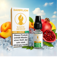Dampflion - White Bishop - Liquid 10ml vers. NikotinstärkenDampflion - White Bishop - Liquid 10ml vers. NikotinstärkenWhite Bishop Liquid von Checkmate Dampflion eine Mischung aus weissen, japanischen Pfirsichen mit einem saftigen Granatapfel. Diese Komposition wird leicht gekühlt und mit grünem Tee abgeschmeckt. Ein fruchtig süsses Liquid mit angenehmer Frische.Liquidtyp:FertigliquidTPD / STEUER:Deutsche SteuermarkeHerkunft:DeutschlandNikotinstärke:auswählbar 3/6/12mgFlascheninhalt:10ml50/50 VG PGGeschmacksrichtung:  Cooler, Frische, Granatapfel, Grüntee, PfirsichHerkunftsland:Deutschland16920Dampflion5,50 CHFsmoke-shop.ch5,50 CHF