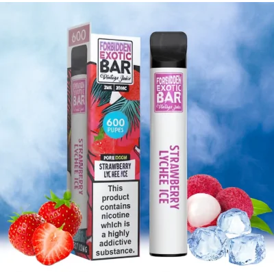 Forbidden Exotic Disposable Bar - Strawberry Lychee Ice 20mgForbidden Exotic Disposable Bar - Strawberry Lychee Ice 20mgEine köstliche Kombination aus frisch gepflückten und reifen Erdbeeren, gemischt mit exotischen, süßen und köstlichen Litschi-Früchten mit einem kühlen Eiskick im Ausatmen.Marke: Forbidden FruitsTyp: Einweg-VapeStil: Exotischer RiegelAnzahl der Züge: 600Geschmacksrichtungen: FruchtTags: Erdbeer-Litschi-EisNikotin: 20mgVG/PG: 50/5012277Forbidden Fruits uk Liquids3,50 CHFsmoke-shop.ch3,50 CHF