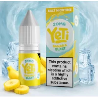 Yeti Salt - Banana Blast 10ml E Liquid - Salt 20mgLieferumfang: 1x Yeti Salt - Banana Blast 10ml E Liquid - Salt 20mgGeschmack:Fluffige gelbe Bananen, die im Schnee gefroren sind, werden mit Eis zu einem Smoothie kombiniert und ergeben so den perfekten Yeti-Frühstücksgenuss.Yeti Salt - Banana Blast - enthält 20mg Nikotin pro 10ml FlascheVG/PG 60/40Schnelle NikotinaufnahmeSanfteres Gefühl im Hals, trotz höherer Dosierungneutralerer GeschmackOptimal nutzbar für POD Systeme oder MTL Tanks15486Yeti E-Liquid UK5,50 CHFsmoke-shop.ch5,50 CHF