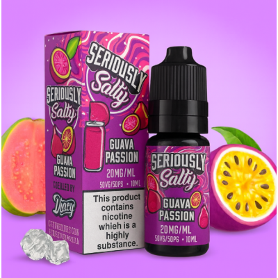 Seriously Salty Sodas Guava Passion 10ml - 20mg NikotinsalzSeriously Salty Sodas Guava Passion 10ml - 20mg NikotinsalzGeschmack: Eine atemberaubende Kombination aus knackig-saftiger Guave, ergänzt durch den exotischen Geschmack von süß-säuerlicher Passionsfrucht. Basierend auf dem berüchtigten Softdrink-Geschmack.- Hauptgeschmacksrichtungen: Guave, Passionsfrucht- PG/VG-Verhältnis: 50/50- Flaschengröße: 10ml- Nikotin: 10mg/20mgDoozy Seriously Salty E-Liquid 10ml Salz.10 mg oder 20 mg auswählbar13053Doozy Liquids5,50 CHFsmoke-shop.ch5,50 CHF
