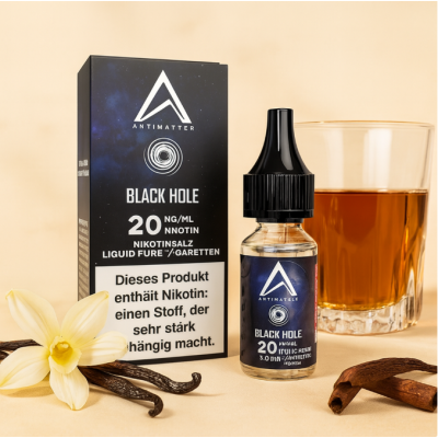 Antimatter - Black Hole - 10ml - 20mg/ml (Nikotinsalz)Lieferumfang: 1x Antimatter - Black Hole - 10ml - 20mg/ml (Nikotinsalz)GeschmackVanille und Rum. Nicht von dieser Welt.Liquidtyp:FertigliquidHerkunft:DeutschlandFlasche:PET Flasche mit Tropfaufsatz und kindersicherem Verschluss 10ml PET Flasche 12699Antimatter5,00 CHFsmoke-shop.ch5,00 CHF Antimatter - Black Hole - 10ml - 20mg/ml (Nikotinsalz)Lieferumfang: 1x Antimatter - Black Hole - 10ml - 20mg/ml (Nikotinsalz)GeschmackVanille und Rum. Nicht von dieser Welt.Liquidtyp:FertigliquidHerkunft:DeutschlandFlasche:PET Flasche mit Tropfaufsatz und kindersicherem Verschluss 10ml PET Flasche 12699Antimatter5,00 CHFsmoke-shop.ch5,00 CHF