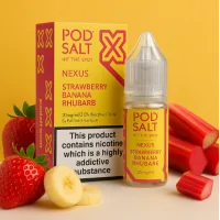 10 ml POD SALT FUSION - Strawberry Banana Rhubarb - Nikotinsalz Liquid10 ml POD SALT FUSION - Strawberry Banana Rhubarb -10 mg - Nikotinsalz Liquid...Geschmack:Zu der süssen, fruchtigen Mischung aus saftigen Erdbeeren und cremigen und zarten Bananen gesellt sich fein-säuerlicher Rhabarber. Diese Mischung wird dir das Wasser im Mund zusammenlaufen lassen.50% | VG / PGInhalt: 10 mlNikotingehalt: 10mg oder  20 mgMischverhältnis: 50% PG / 50% VGInhaltstoffe: Propylenglykol, pflanzliches Glyzerin, Aromen, Nikotin 14240Pod Salt - Nikotinsaltz6,90 CHFsmoke-shop.ch6,90 CHF