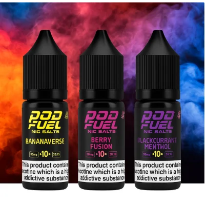 10 ml -Pod Fuel - vers. Geschmacksrichtungen - Nikotinsalz 10/20mgHerstellerPod FuelNikotinstärke10 mg/ml NS, 20 mg/ml NSGeschmackFrucht, Obst, SüssVerwendete AromenBananeHerkunftEnglandFlaschengrösse10 mlMischverhältnis50% VG - 50% PGInhaltsstoffeGlycerin E422, Künstliche Aromen, Naturidentische Aromen, Nikotinsalz, Propylenglykol E1520Allergie - SucraloseFreiAllergie - DiacetylFreiGeschmack:   gemäss AuswahlNikotinsalz stärke: 10mg oder 20 mg14410Pod Salt - Nikotinsaltz5,50 CHFsmoke-shop.ch5,50 CHF