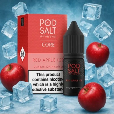 Pod Salt Fusion - Red Apple ICE 10ml E-Liquid - 20mg -Red Apple Ice Herrlich klassisch und frisch, bringen knackige rote Apfel süsse in jeden Zug. Unterstrichen durch eine kühlende Eisbriese zum Abschluss.Pod Salt Red Apple Ice kommt als 10ml Salz Pod Saft, entworfen für Pod Vapes. Dieser Saft enthält 11/20mg Nikotin.50% VG / PG13896Pod Salt - Nikotinsaltz6,90 CHFsmoke-shop.ch6,90 CHF